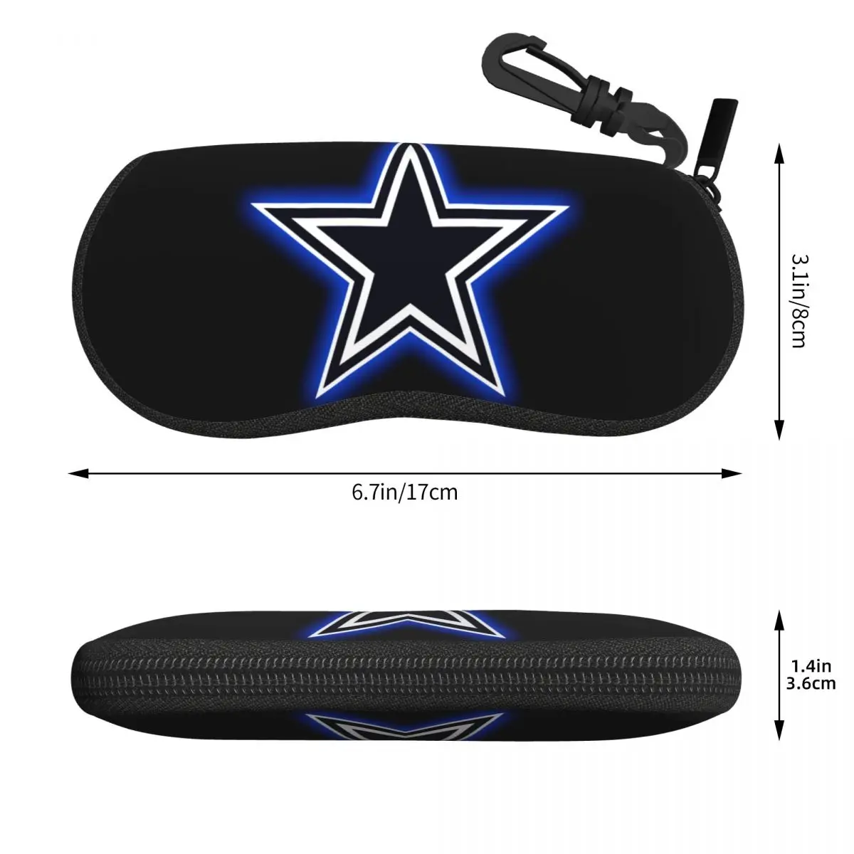 Custom Cowboy Star Shell Eyeglasses Case Women Men Fashion Glasses Case Sunglasses Box Pouch