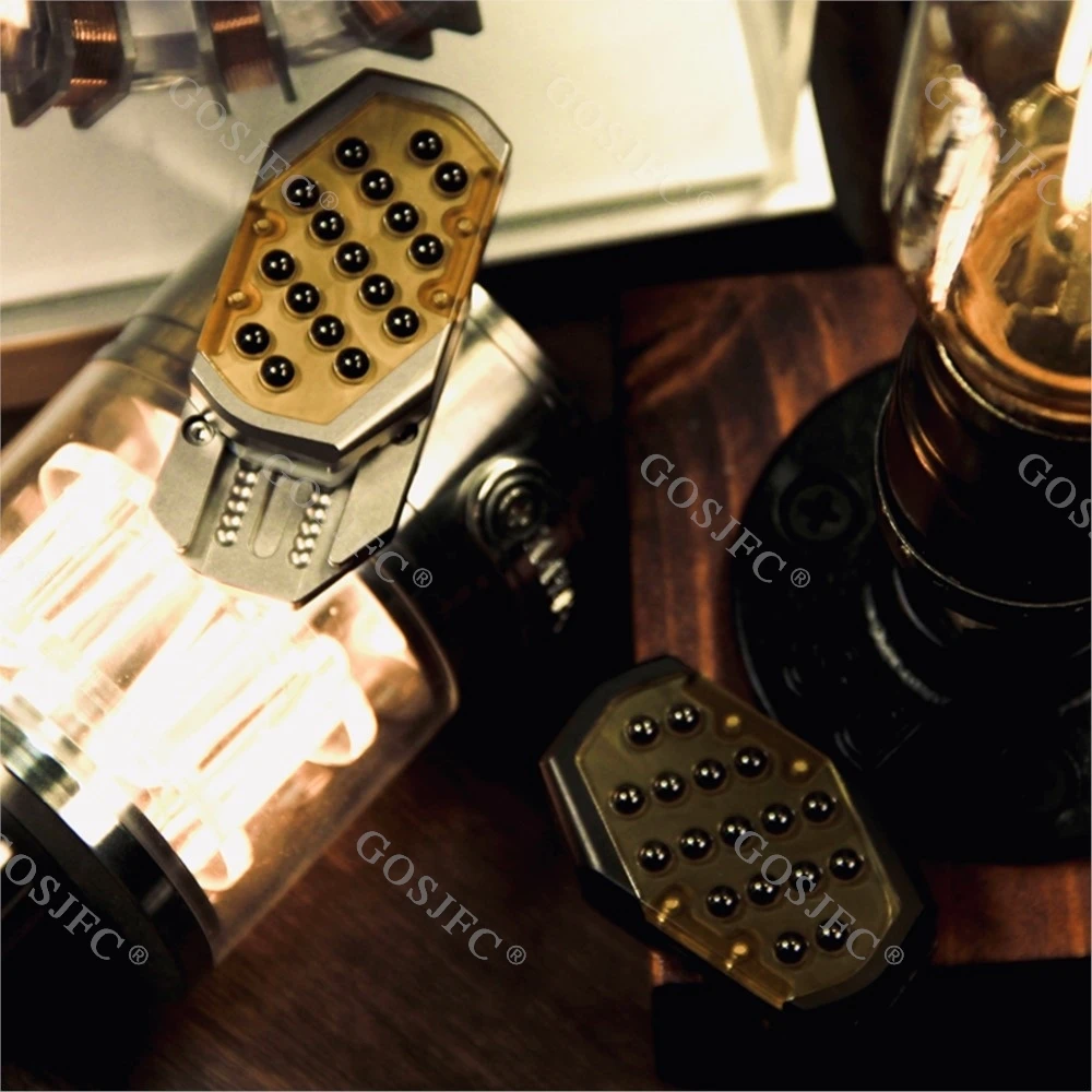 9-hand Fidget Slider PEI Keramische Kraal Lenteplaat Mechanische Push Slider EDC Stress Relief Speelgoed Vingertop Gyro