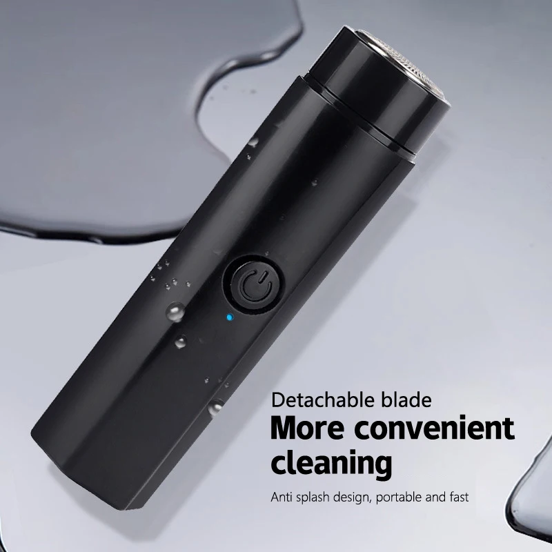 Electric Shaver One-Button Use Electric Razor For Men Rotary Portable Mini Shaver Pocket Size Rechargeable Wet&Dry