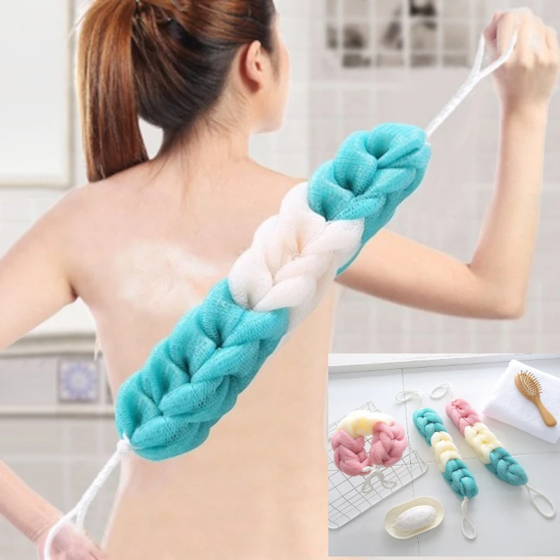 

Long Bath Loofahs Stretchable Braided Mesh Exfoliating Loofah Back Scrubber Ball Body Bath Shower Sponge Housewear & Furnishings
