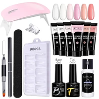 Juego de Gel para uñas LILYCUTE, lámpara LED de 6W, juego completo de manicura Vernis, Kit de extensión rápida semipermanente para uñas, juego de Gel para Kit de herramientas para uñas