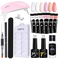 LILYCUTE Nail Gel Set 6W LED Lamp Full Manicure Set Vernis Semi Permanent Quick Extension Nail Kit Gel Set For Nails Tool Kit