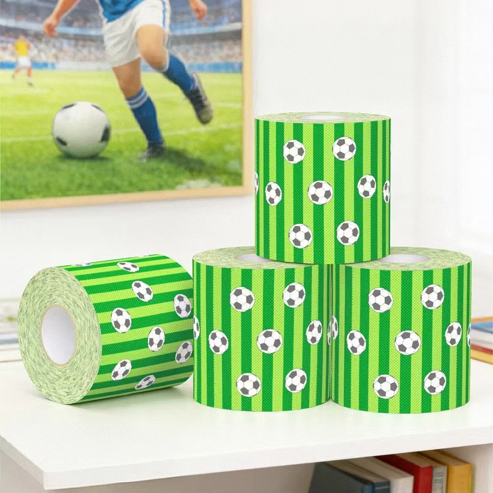 Creative soccer printed toilet paper, soccer party toilet paper, toilet paper for office, restaurant, hotel, and home use