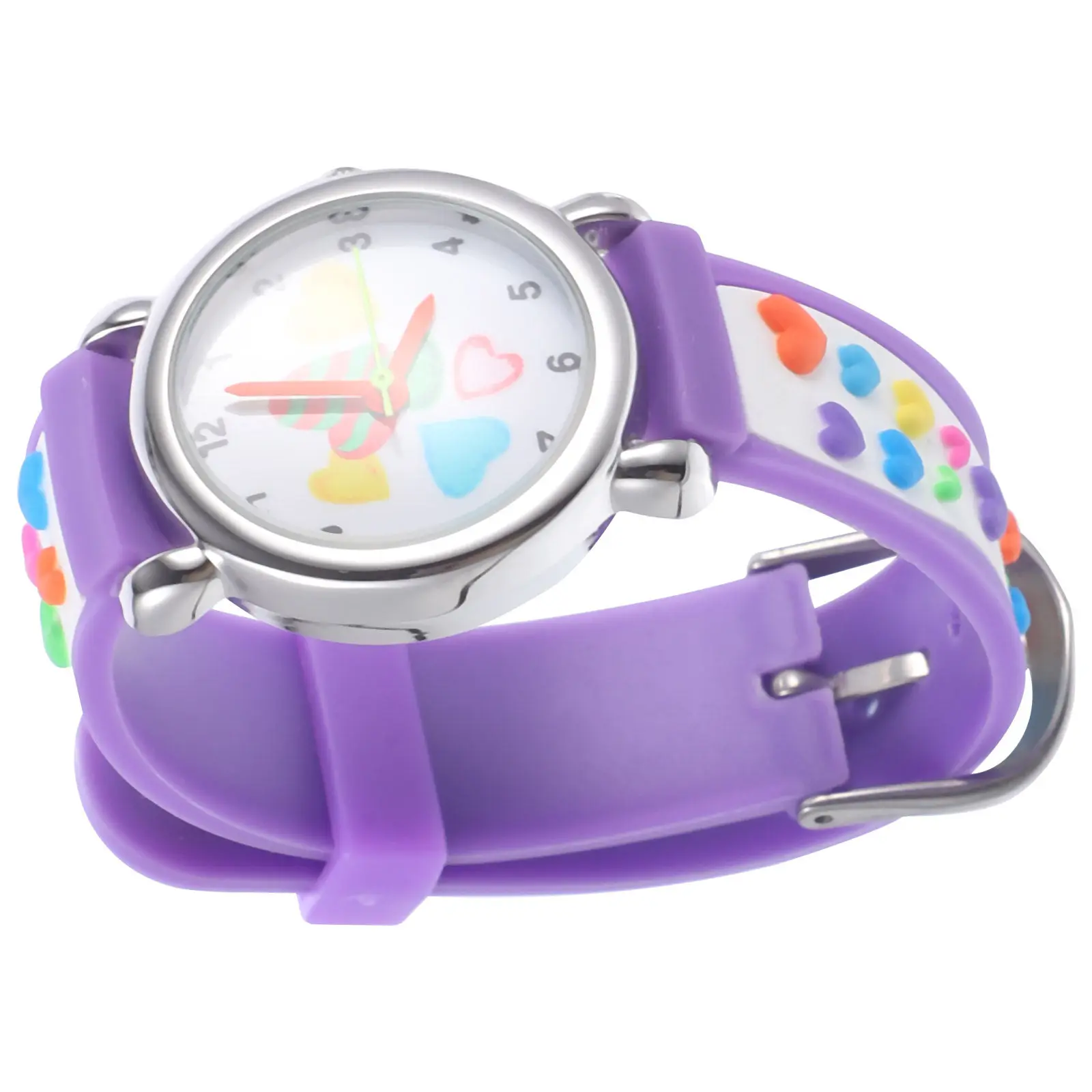 Love Heart Cartoon Watch Waterproof Quartz Wristwatch Accurate Timing Birthday Christmas Watch