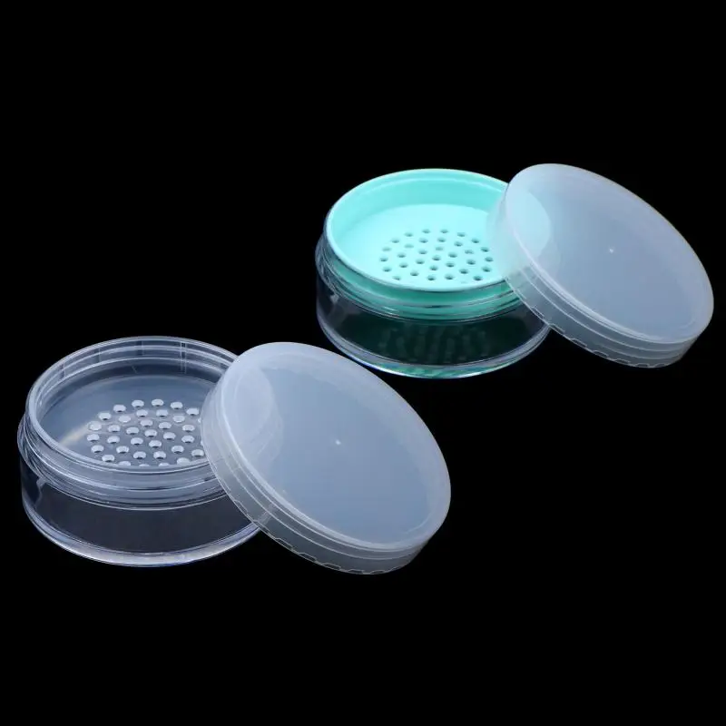 1 Stück 15g Leerer Kosmetikbehälter, Make-up-Kompakt, Tragbare Lose-Puder-Box, Kunststoff-Lose-Puder-Dose mit Sieb – Detail 1