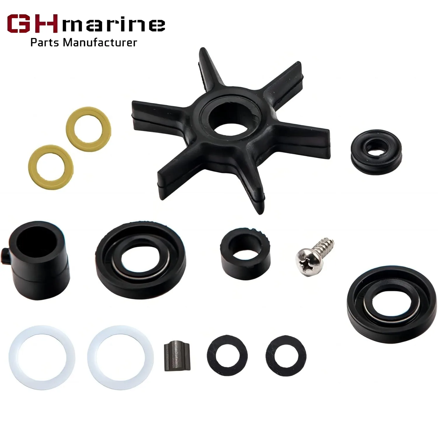 42089A5 Water Pump Impeller Repair Kit for Mercury Mariner MerCruiser Force Outboard 6 8 9.9 10 15 HP Boat Motor 46-42089A4 view 4