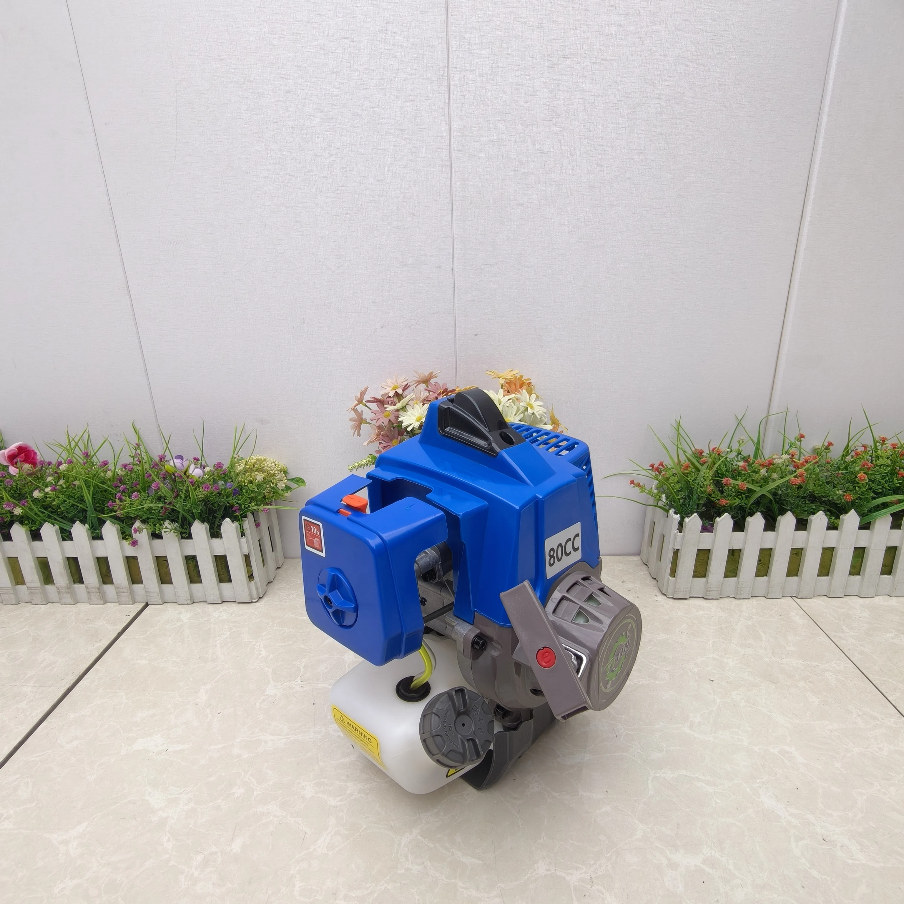 Blue Color 80cc 1E53F Engine Easy Start 2-Stroke Motor for Earth Drill Brush Cutter Goped Scooter RC Car 53mm Cylinder Piston