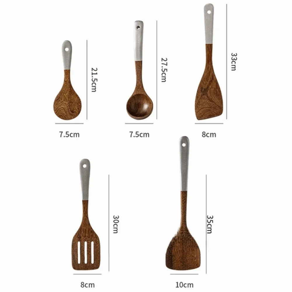Cooking Tool Heat-Resistant Wood Spatula Tableware Non Stick Soup Spoon Cooking Stir Fry Stir Fry Spatula Non Stick Pan