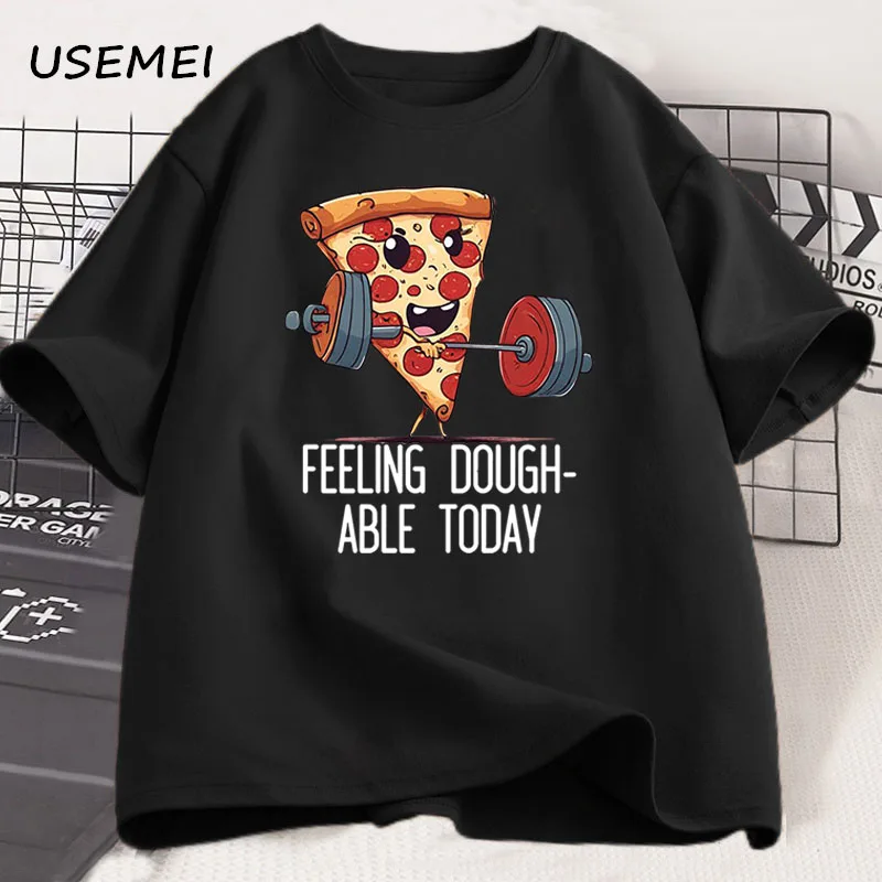 

Funny Purrfectly Cat Graphic T-shirt Cute Men's T Shirt Cotton Printed Round Neck Casual Fitness Street Tshirt Oversized Tees
