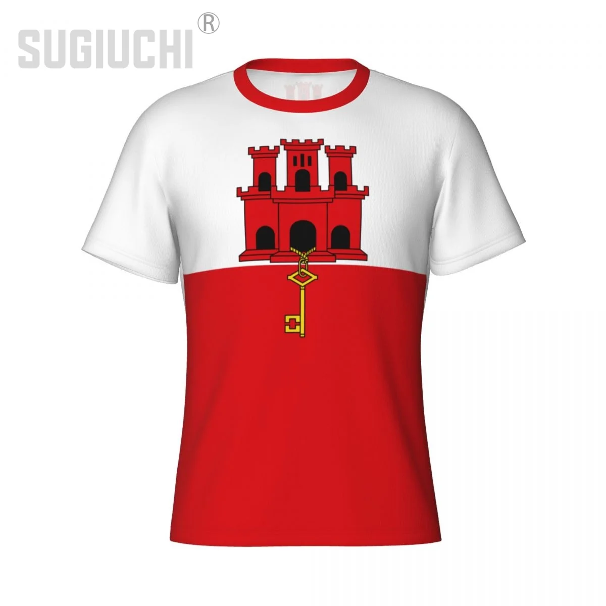 ضيق تي شيرت رياضي جبل طارق العلم ثلاثية الأبعاد للرجال النساء تيز جيرسي الملابس كرة القدم مشجعي كرة القدم هدية الوطنية تي شيرت #4