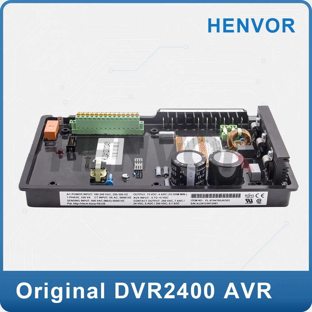 Marathon Generator DVR2400 AVR Voltage Regulator, Digital Stabilizer Parallel Module for Generator Accessories