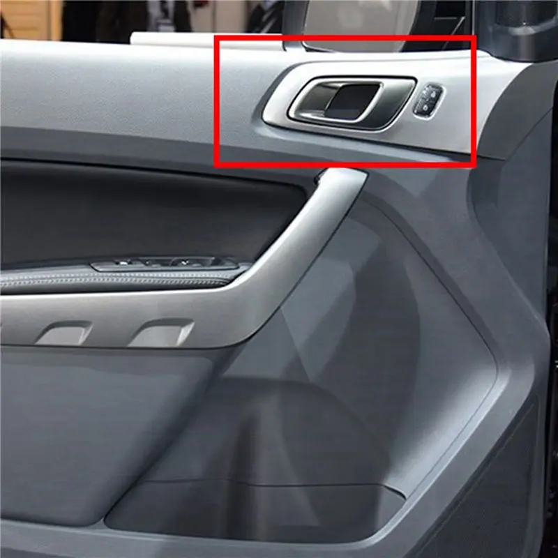 A48P-10X Left Car Interior Door Inner Handle For Ford Ranger 2012-2021 Everest 2015-2021 Mazda BT50 2012-2019 Silver Grey