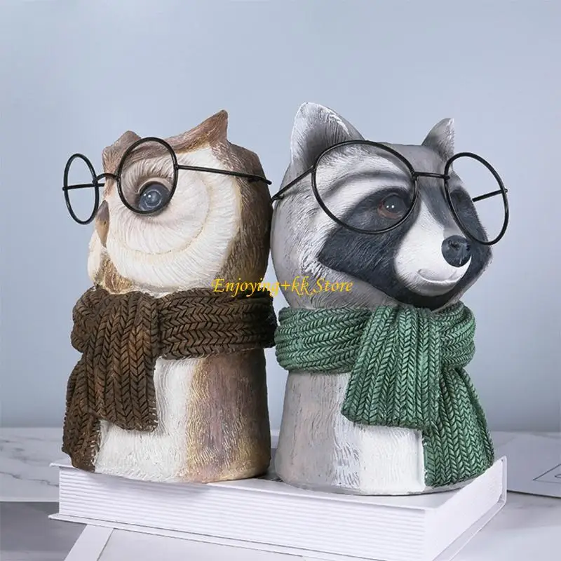 

Q1JB Resin Cartoon Animal Head Flower Pot Plants Planter Flower Arrangement Owl