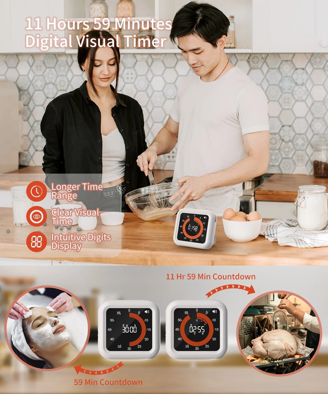 Visual Digital Timer Multi-pur - Commercial Kitchen Timer recension och pris