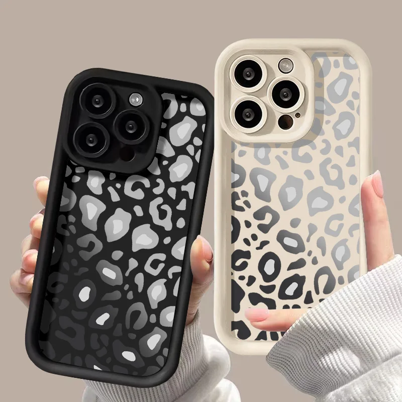 Leopard Case For iPhone 11 Cover iPhone 12 13 14 15 Pro Max X XR XS Max 7 8 Plus SE 2020 2022 Soft Shell Shockproof Phone Bumper