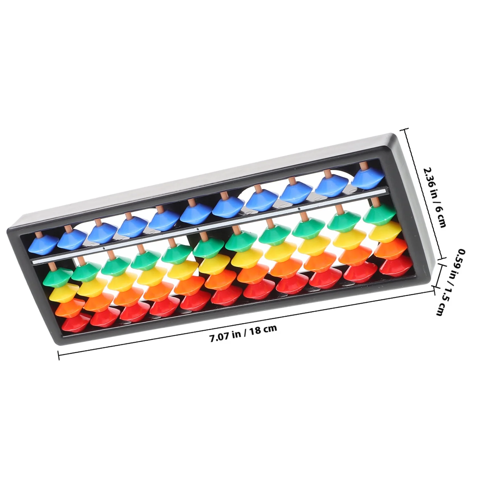 9 Row Colorful Plastic Abacus 5 Beads Each Row Math Learning Tool for Children Addition Subtraction Multiplication Division