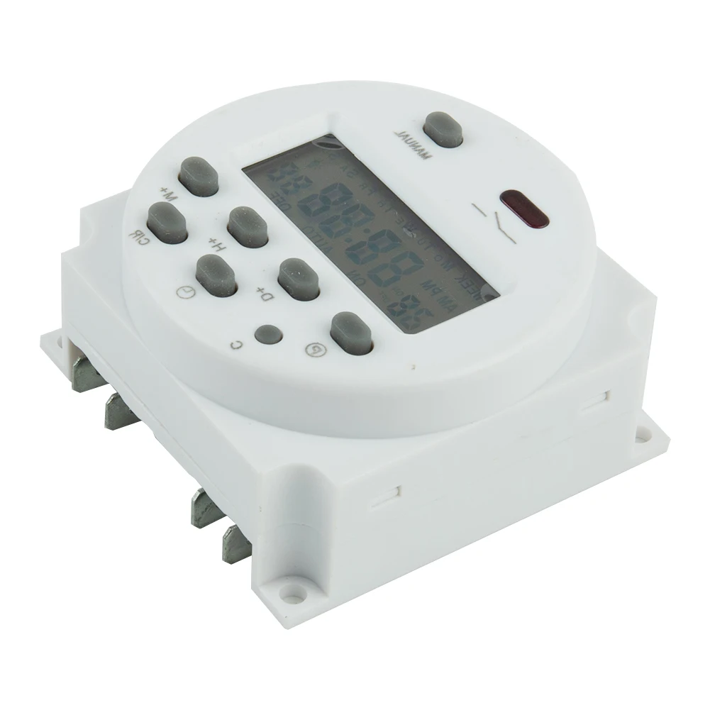 Digital Timers DC/AC 12V 16A LCD Display 7 Days Weekly Programmable Timer Switch Time Relay Control Timed Power Off Cycle Switch