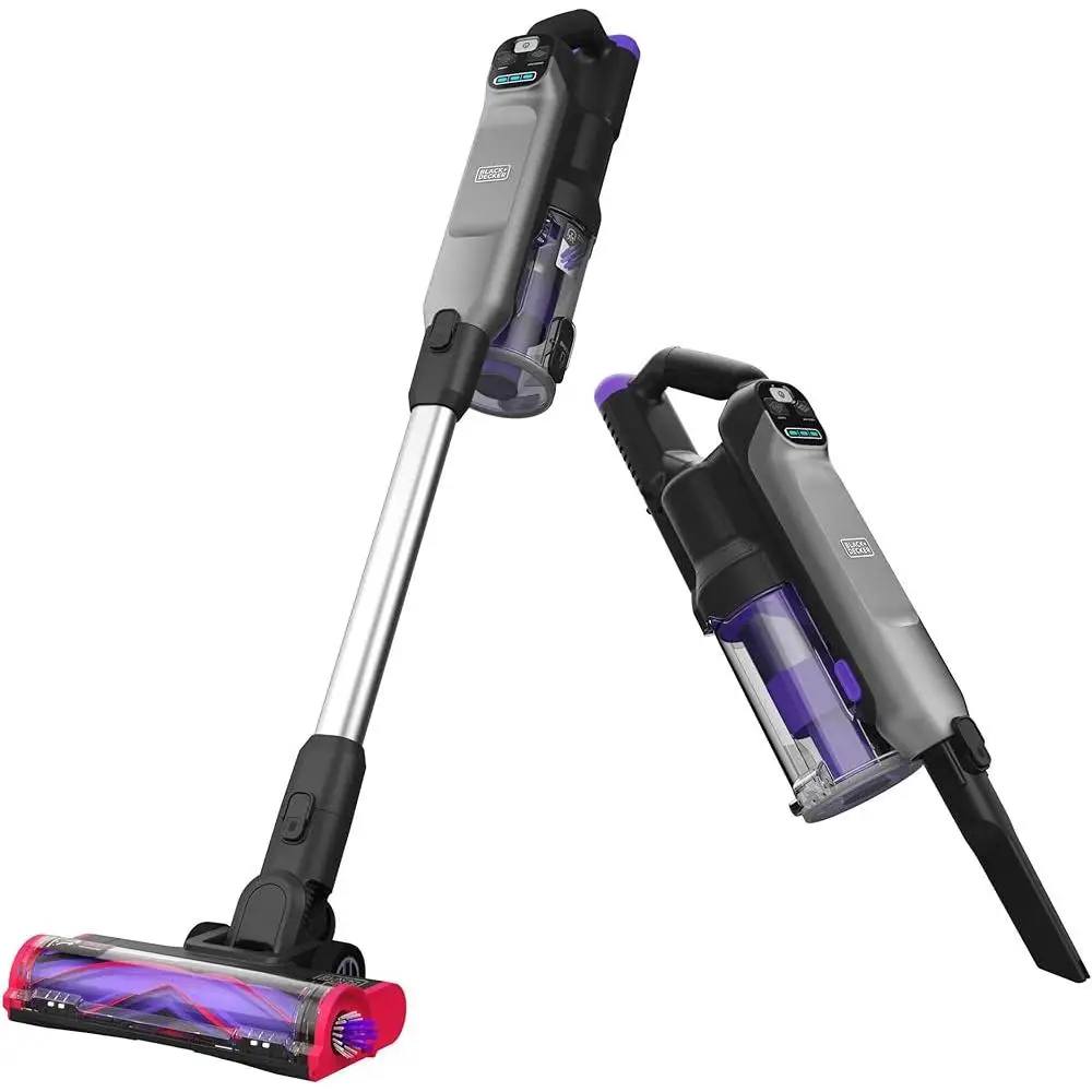 Cordless Vacuum Cleaner with Powerful Suction Anti-Tangle Beater Bar LED Headlights Lightweight Portable Handheld Design Easy