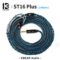 KBEAR ST16plus 2 Meters earphone cable 16 cores 5N Single Upgrade Cable Connector Earphone wire for ZS10 ZS12 KB02 Rosefinch