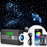 Estilo de coche DIY luz de cielo estrellado para coche luces de fibra óptica para el hogar lámpara de ambiente Control de música luces de techo RGB 16W 8 colores