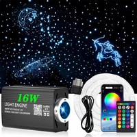 Car Styling DIY Car Starry Sky Light Auto Home Fiber Optic Lights Atmosphere Lamp Music Control Ceiling Lights RGB 16W 8 Colors