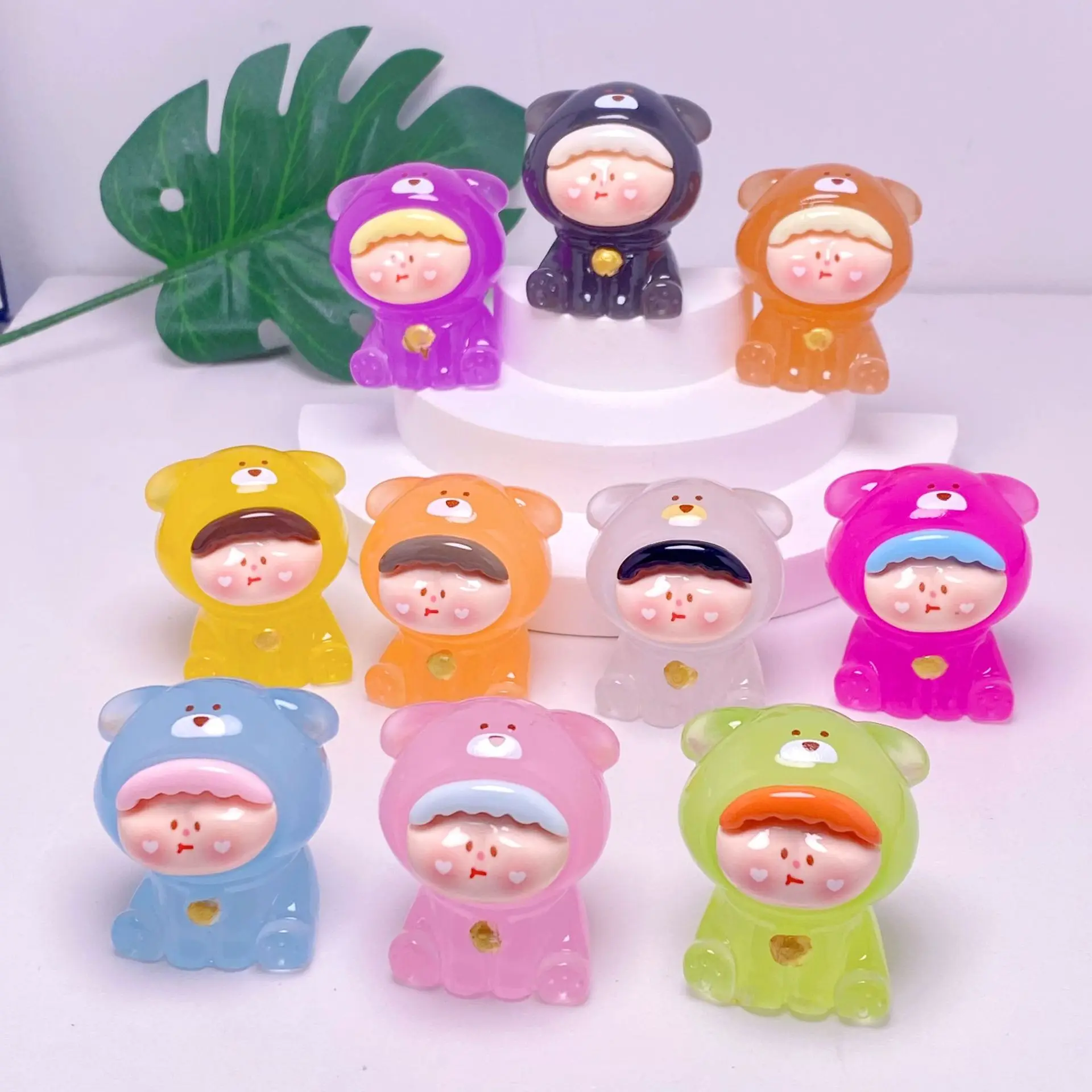 5pcs Resin KiKi Toys Dolls Figures Home Garden Decoration Cartoon Desk Car Ornaments Gifts Dollhouse Crafts DIY