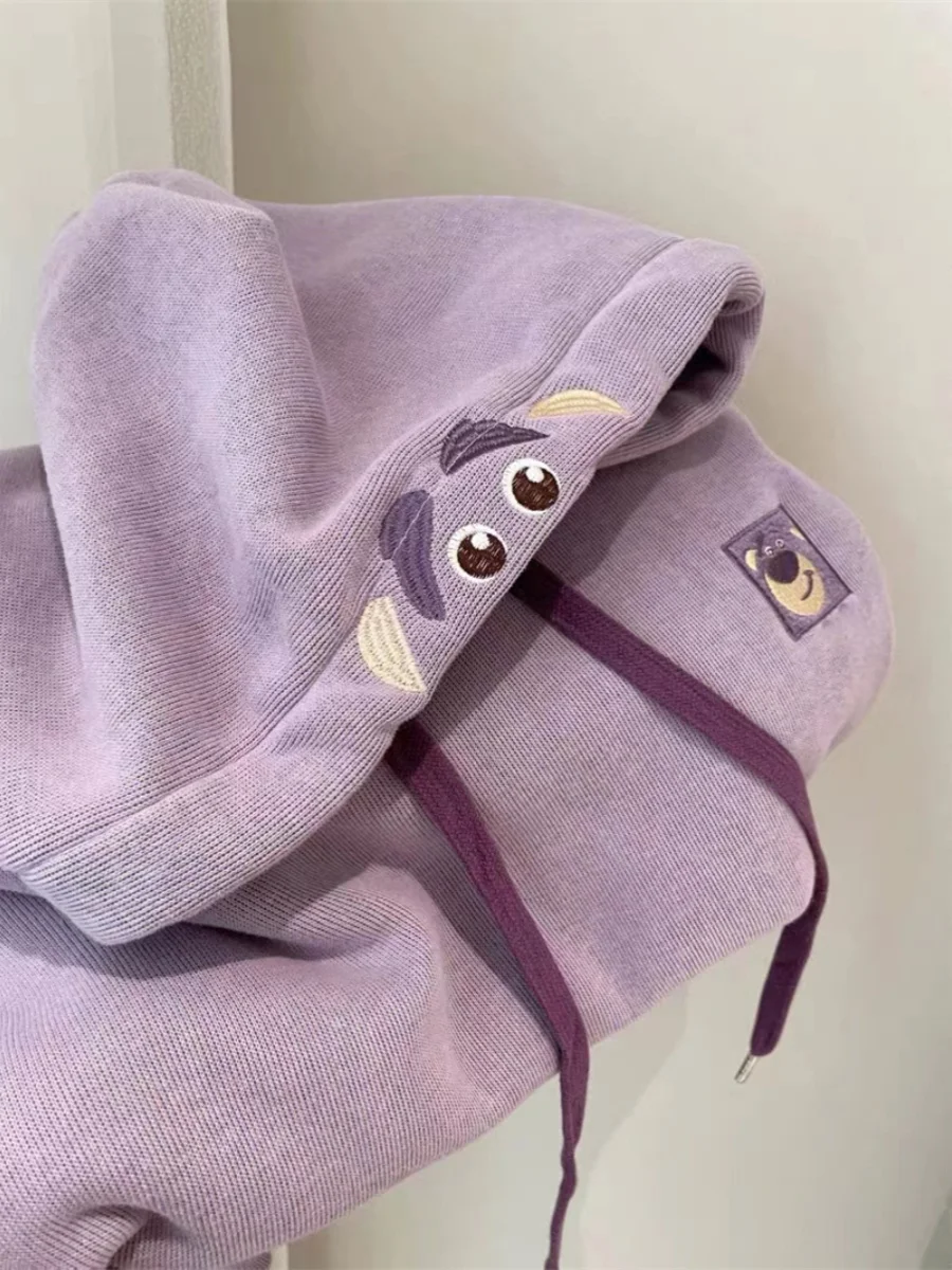 Trendy Bär Print Hoodie Damen Loose Fit Casual Lazy Sle Top Mantel Herbst Winter Faion Koreanische Version Lange Sve Sweats...