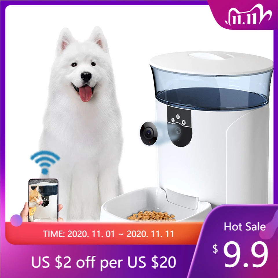 

2023 APP Remote Wifi Smart Cat Automatic Food Dispenser Dog Surefeed Microchip Pet Feeder Automatic