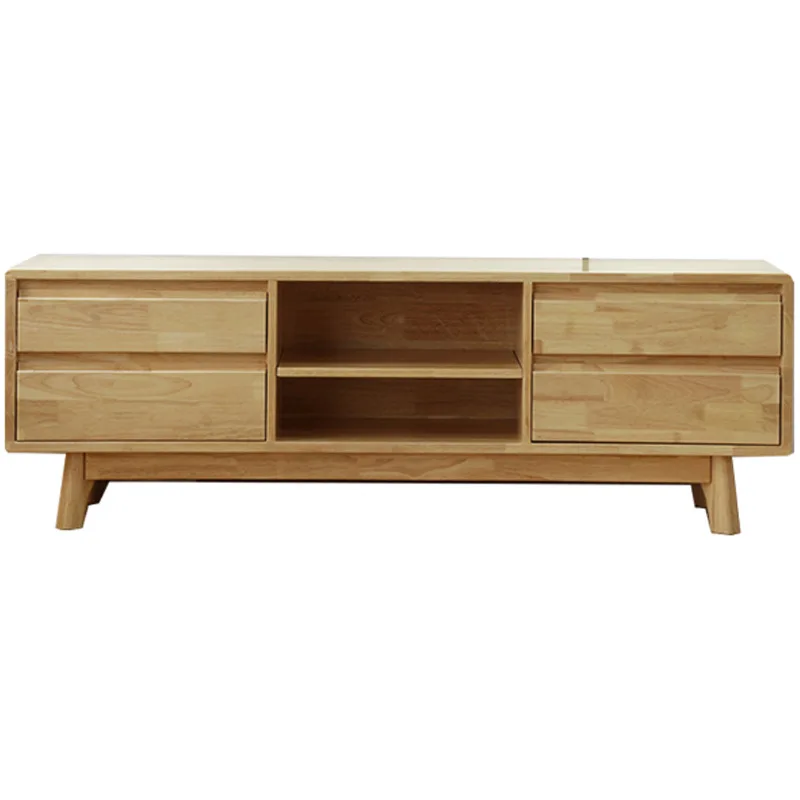 

Nordic solid wood TV cabinet oak simple modern living room audio-visual 1.5m small apartment floor cabinet small apartment