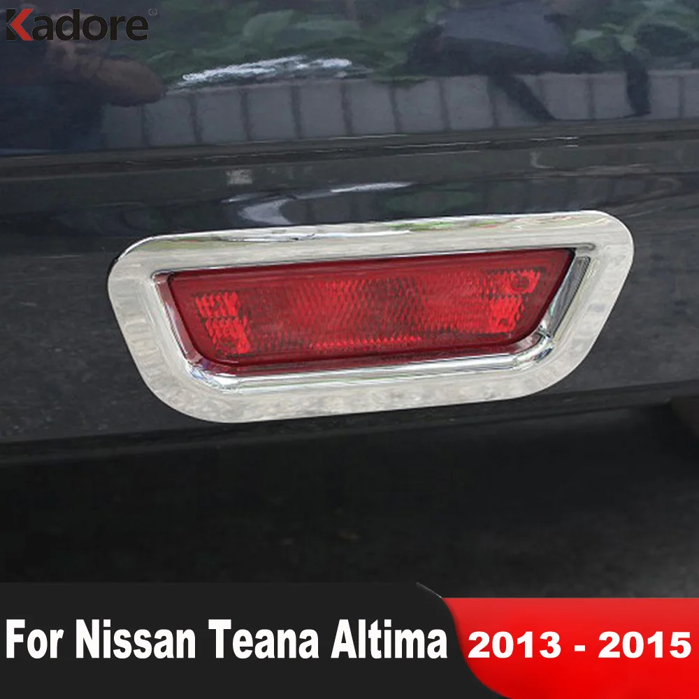 For Nissan Teana L33 Altima 2013 2014 2015 Chrome Car Rear Fog Light Lamp Cover Trim Tail Foglights Bezel Trims Accessories