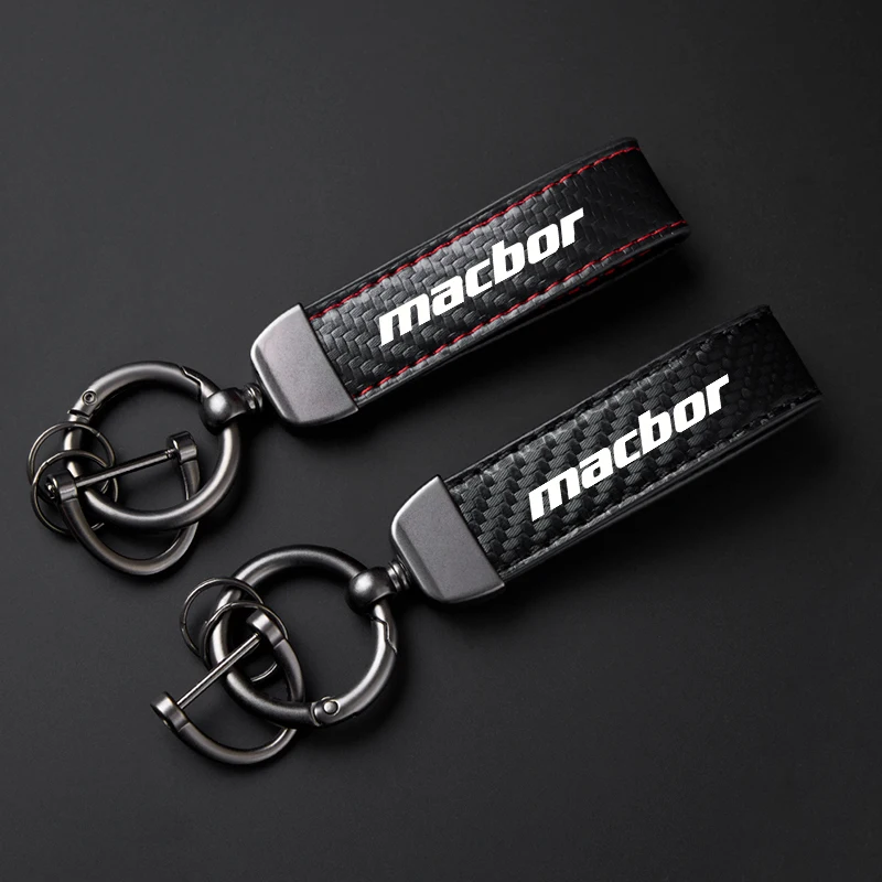 High-Grade Carbon Fiber Motorcycle Keychain Holder Keyring For Macbor Montana XR1 XR5 500 Rockster flat 125 Eight Mile 500