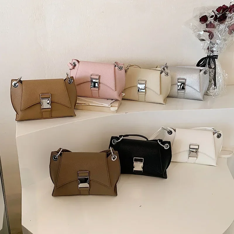 

2024 Hot selling Shoulder Crossbody Bags for Women's Fashion Designer Luxury Versatile Clear Color Handheld Small Square Bag