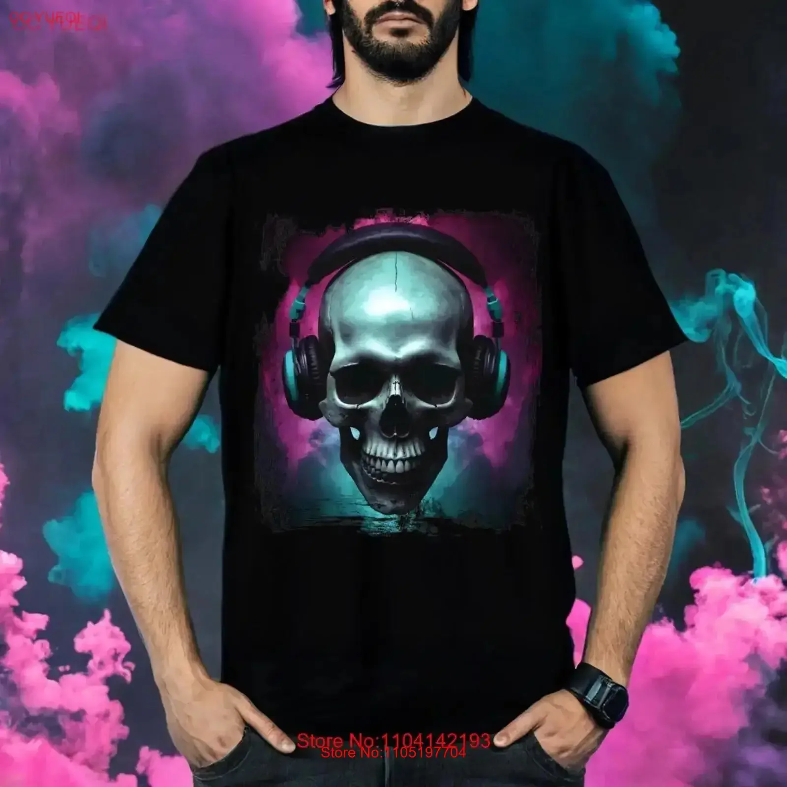 

Hardstyle Skull T Shirt DJ Djing Electro Music EBM Gothic Cyber Goth Dance Rave Mixing vintage Washed Slightly Stylish