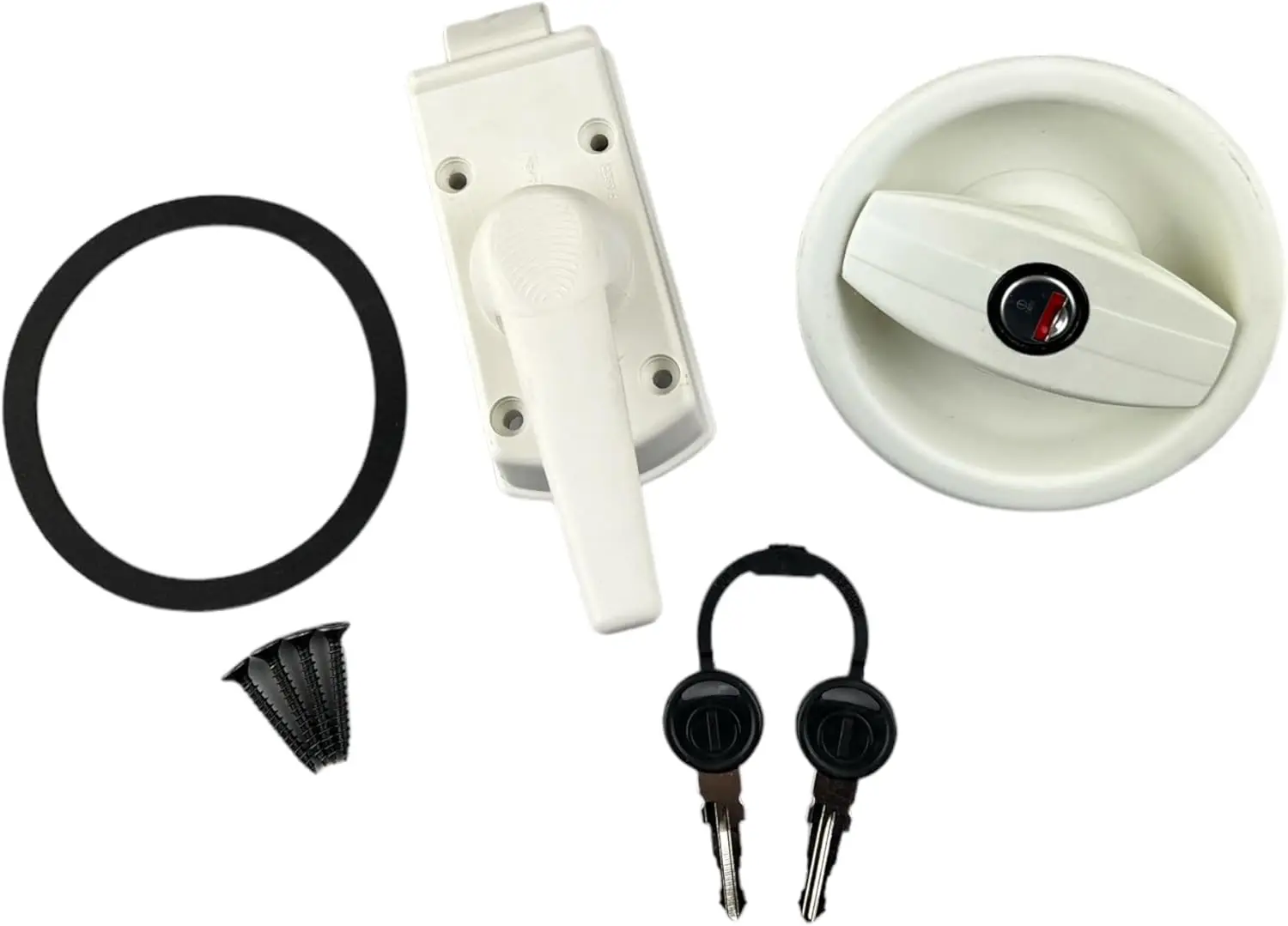 

Entrance Lock for Motorhome Caravan Caravan Interior and Exterior White Ambidextrous