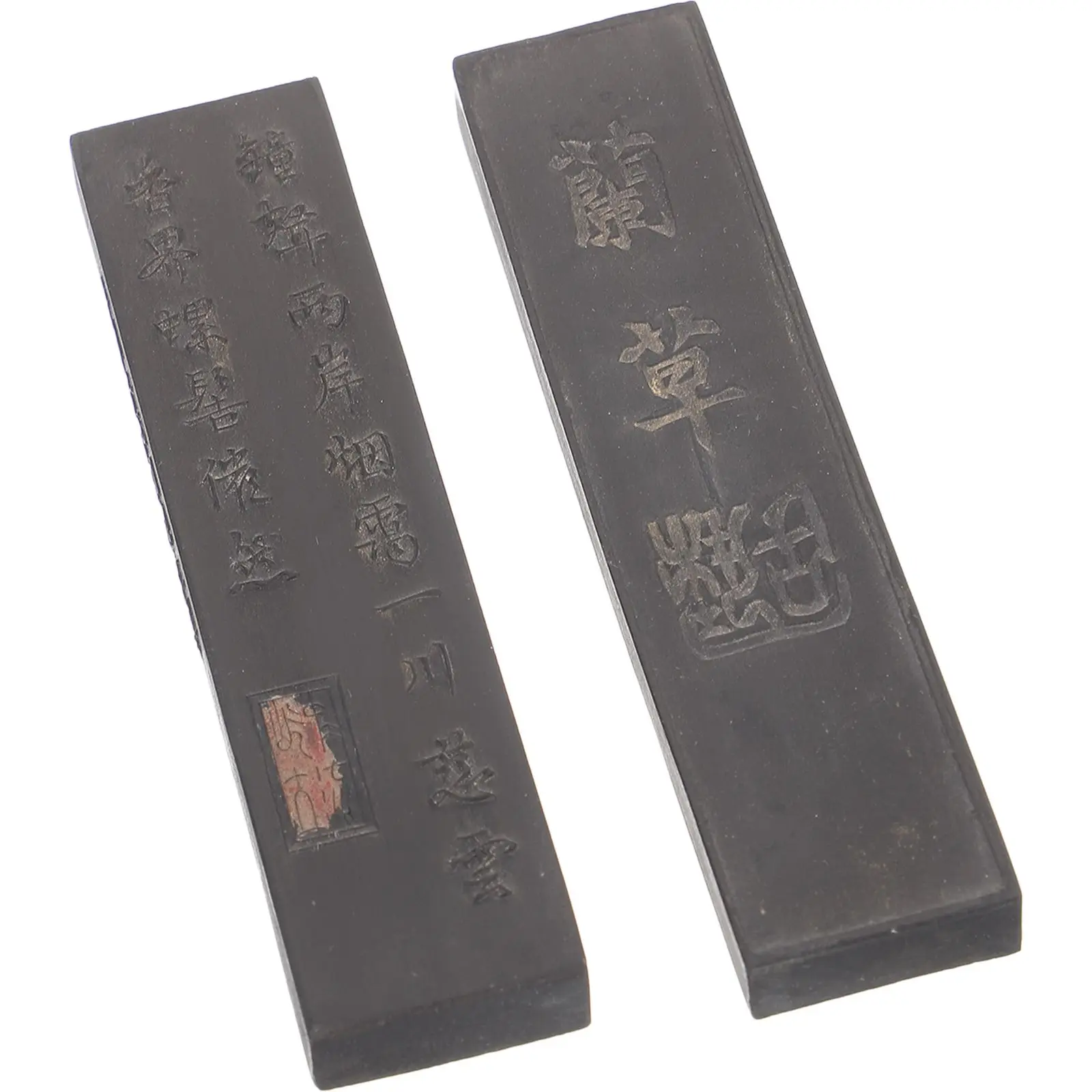 2 Pcs Calligraphy Ink Stick Black Pad Block Stamp Refill Student Stationery Traditional Handmade Chinese Drawing Painting