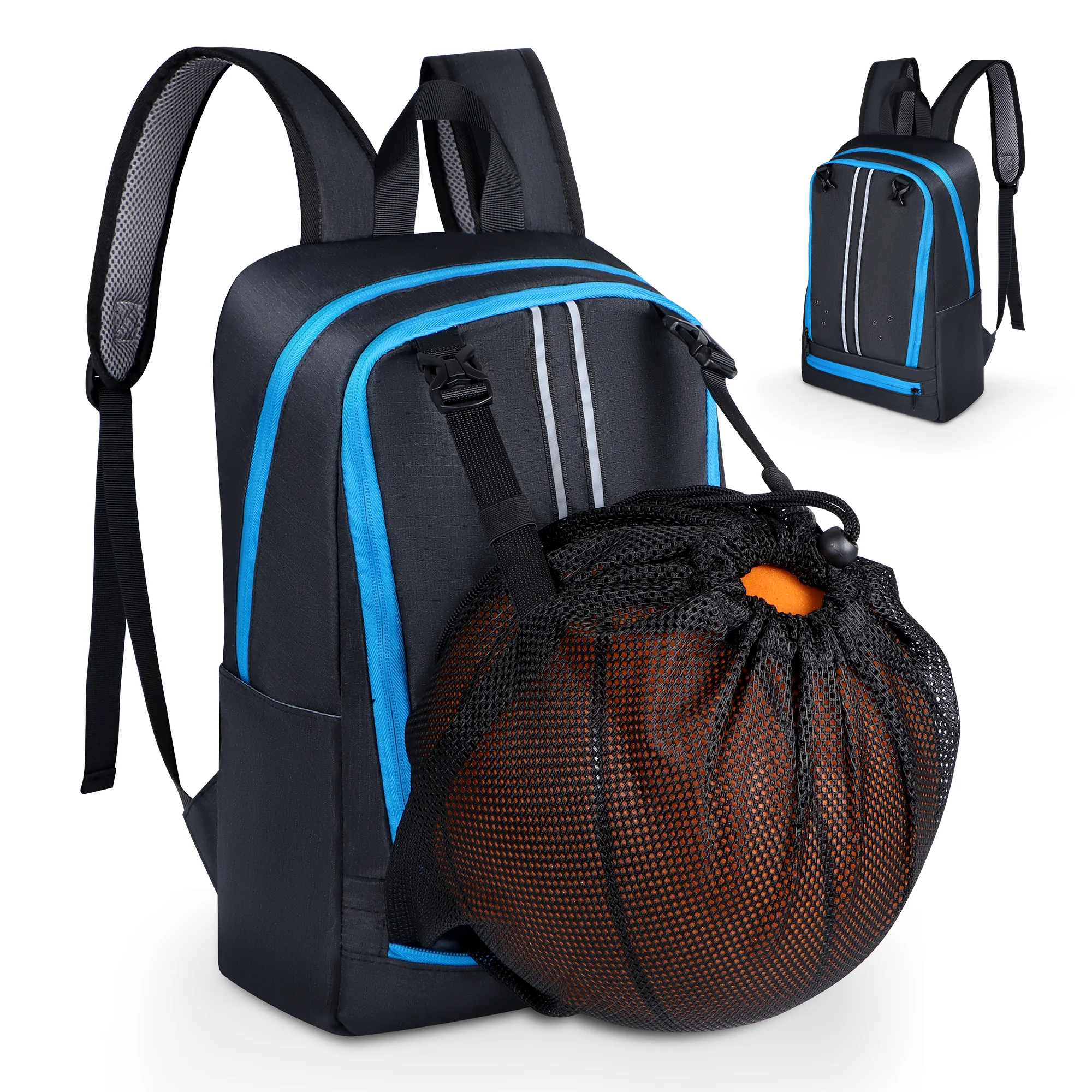 

Basketball bag, basketball backpack with shoe compartment and ball rack, football, volleyball, gym, travel sports bag.