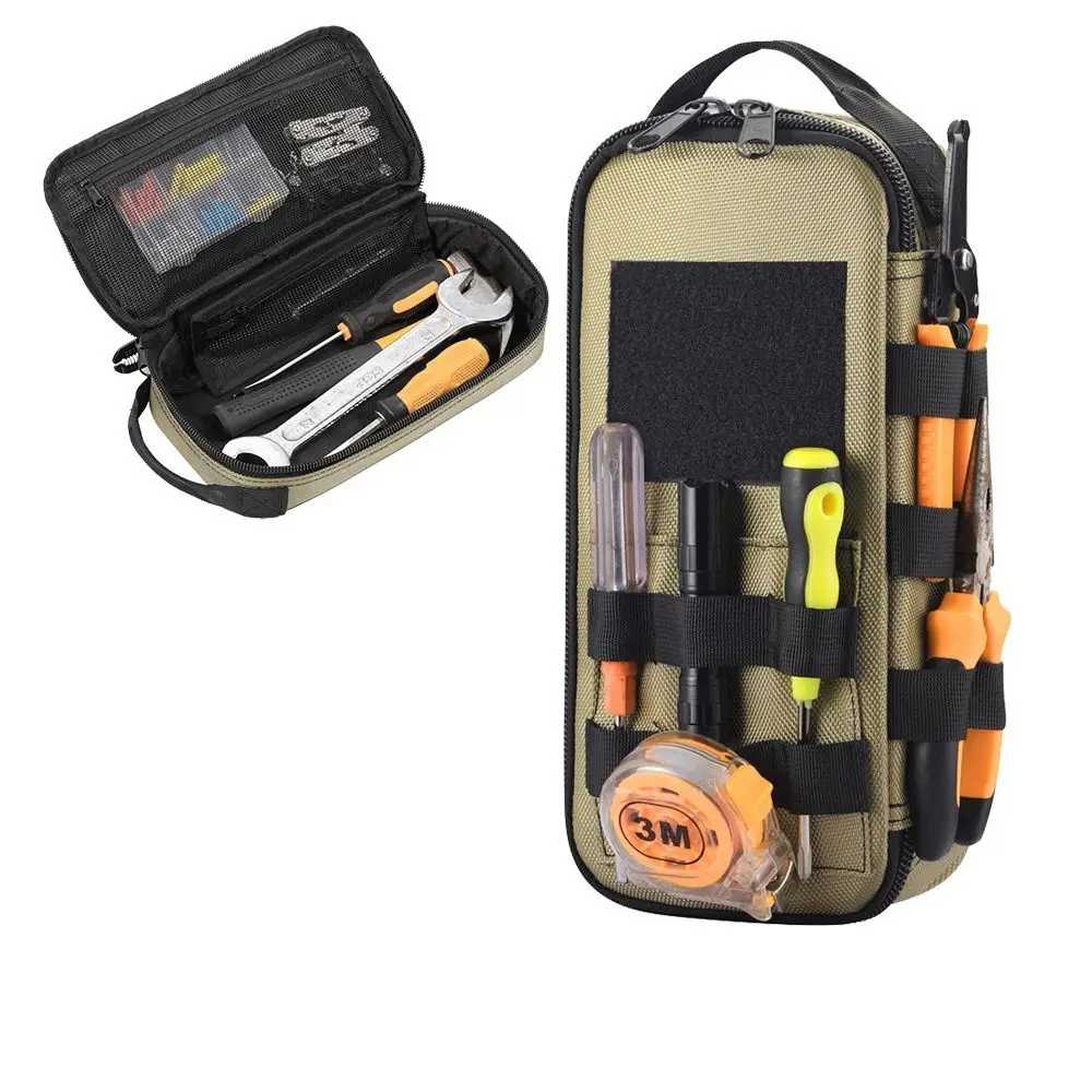 Heavy Duty Tool Bag Zipper Handle Small Size Utility Organizer Case Portable Design Organizer System Tool Pouch