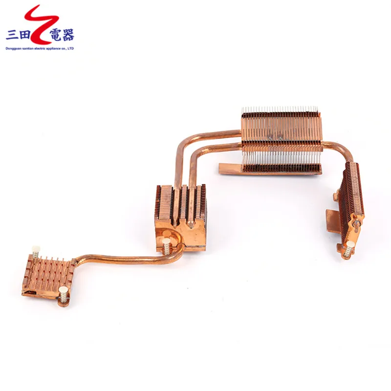 2019 hot notebook cooling system cooling module pure fin heat pipe copper heatsink