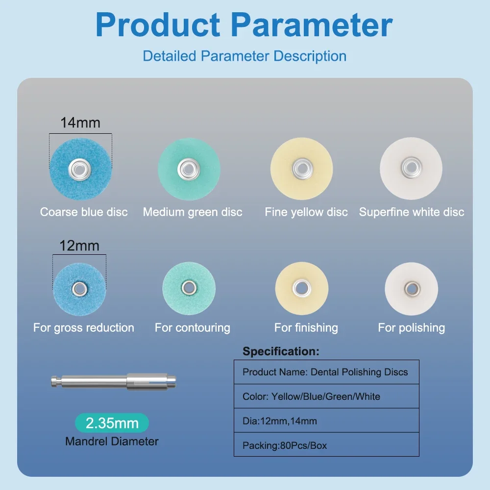 Denspay Dental Polishing Discs Polimento Discs Gross Reduction Contouring Mandrel Stripes Set Teeth Whitening Dental Materials