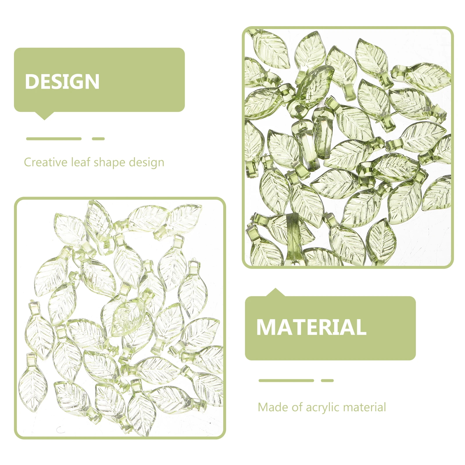 

Acrylic Loose Beads Pendants for Jewelry Making Plant Charms Spring Decorations Small Mini Tiny Necklace Branch