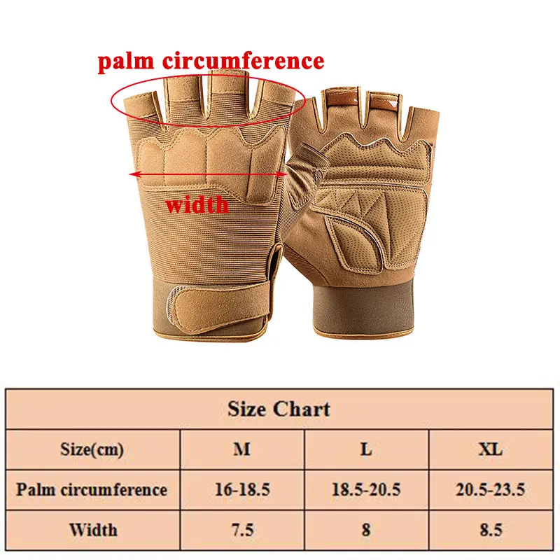 Tactical Gloves Fingerless Gloves Anti-Slip Outdoor Sports Bicycle Gloves Camouflage Guantes Sports Fishing Riding Gloves