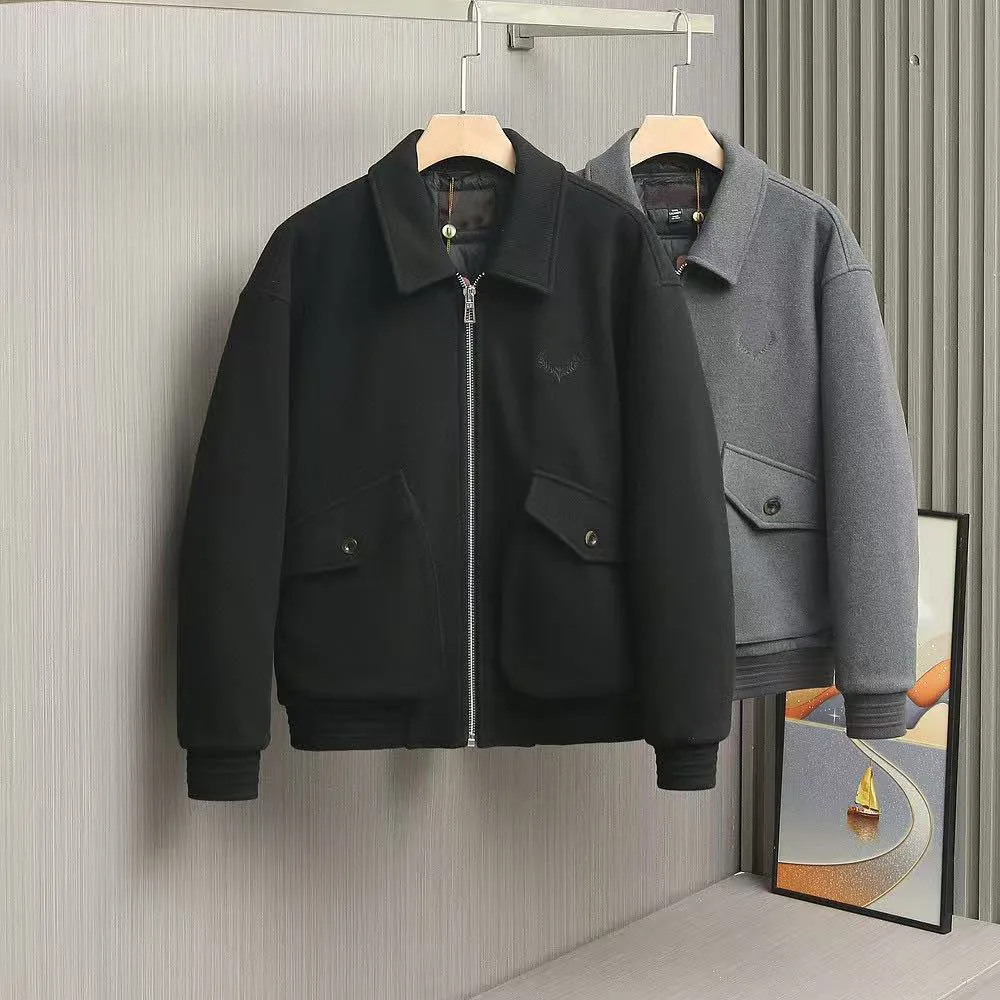 

Italian LP embroidered old money style men's lapel down jacket