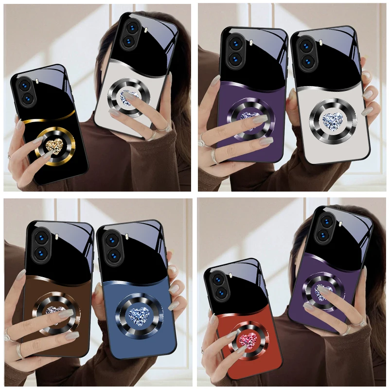 Black Gold Heart Pattern For Redmi Poco X7 X6 X5 X4 X3 GT M7 M6 M5 M5s M4 M3 Pro 5G F7 F6 F5 F4 F3 C65 C75 C61 Glass Phone Case