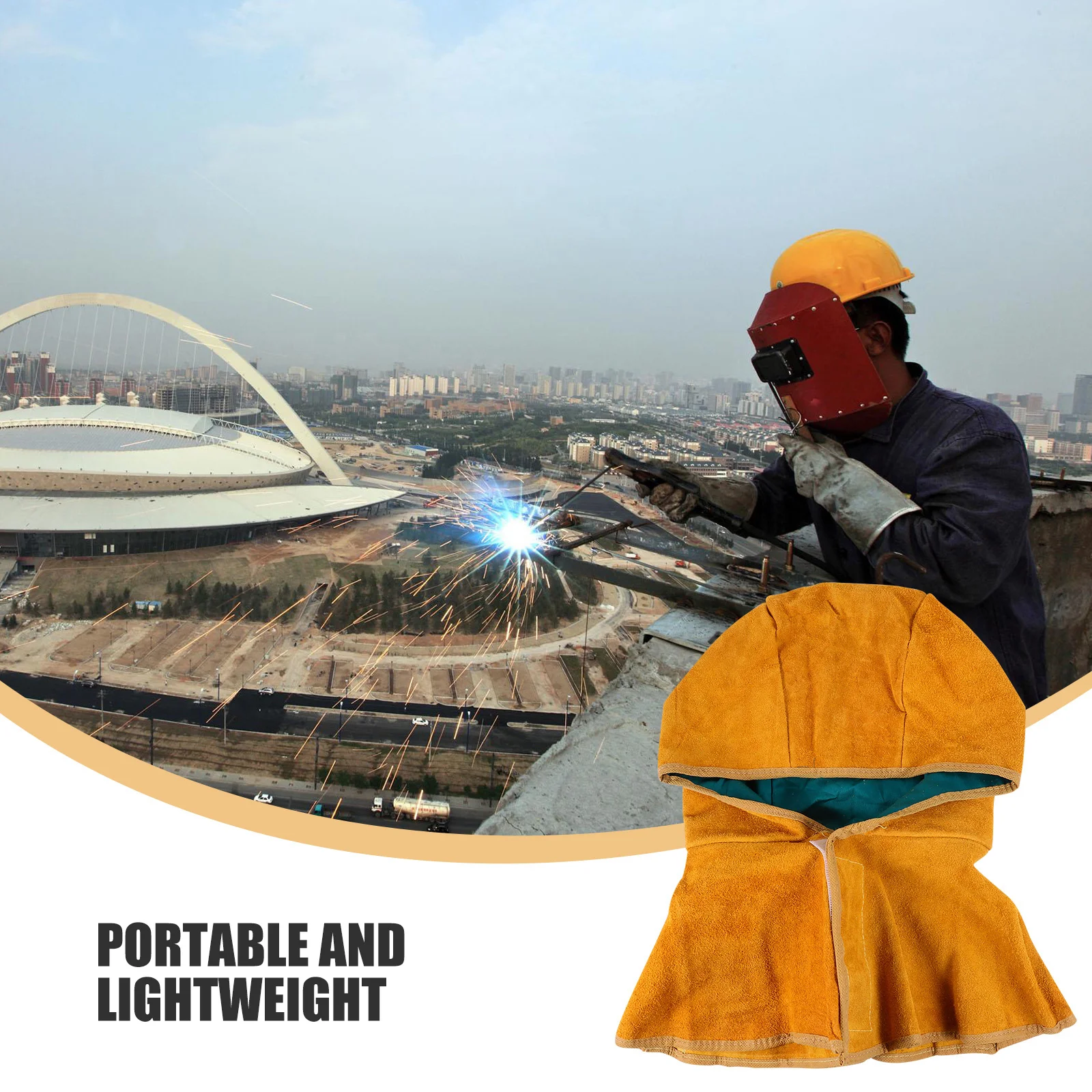 

1Pcs Neck Cover Cap Welding Shawl Cap Durable Heat Resistant Khaki Protective Protection Shawl Welder Accessories