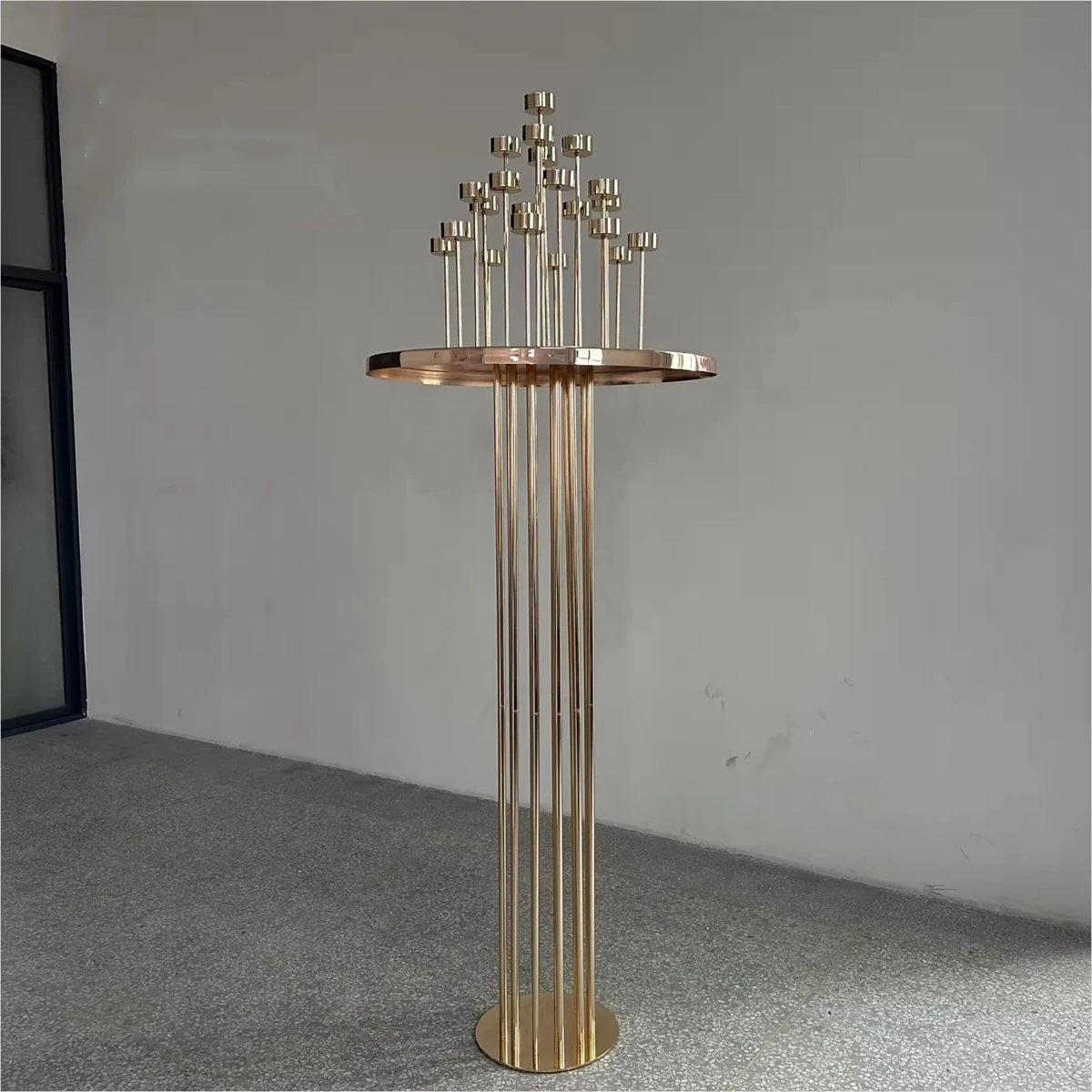 

150cm)4pcs Wedding candelabra candle holder Backdrop Stand Gold Metal Flower Arrangement Backdrop Arch for Events Decoration