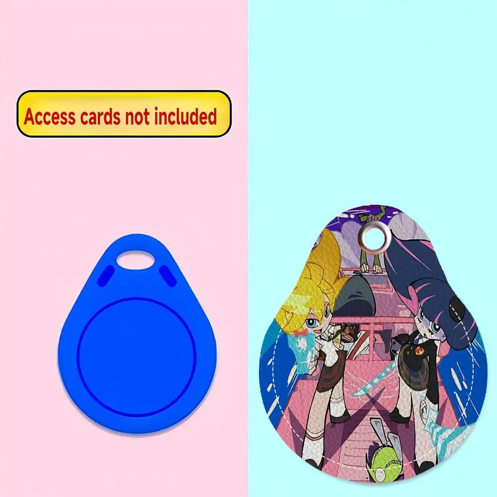 Anime Panty And Stocking Mini Water Drop Shape Community Access Card Holder Elevator Card Sensor Drop Card Protector Keychain