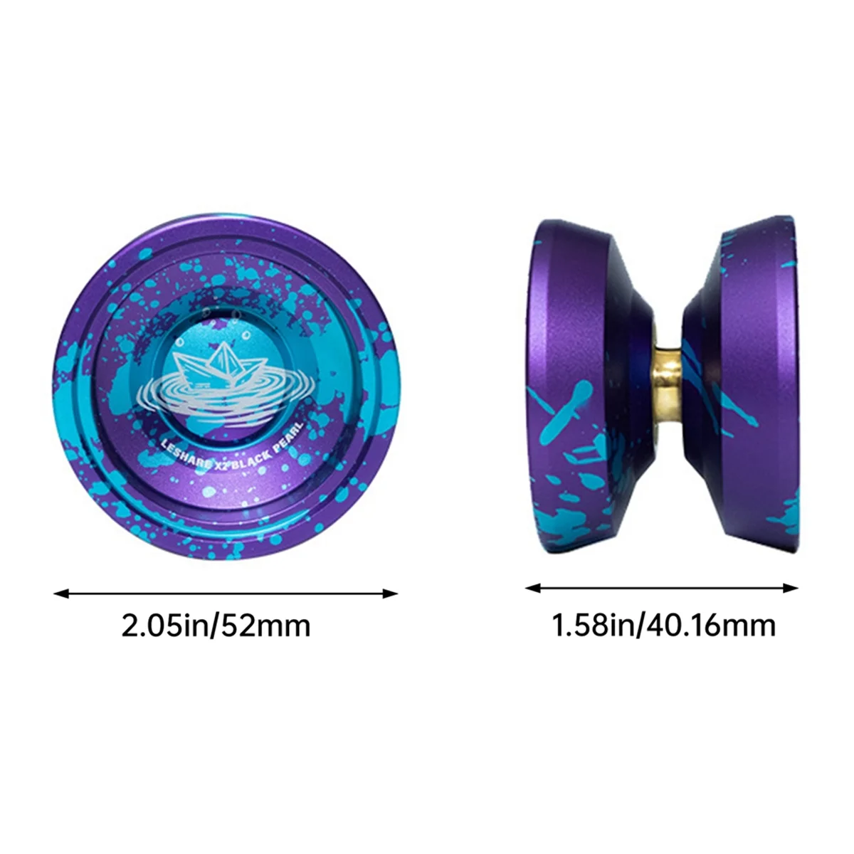 LESHARE Yoyo Magic Yoyo Professional Alloy Competition Newbie Entry Dead Sleep Turn Alive Sleep Yo-Yo Black Pearl