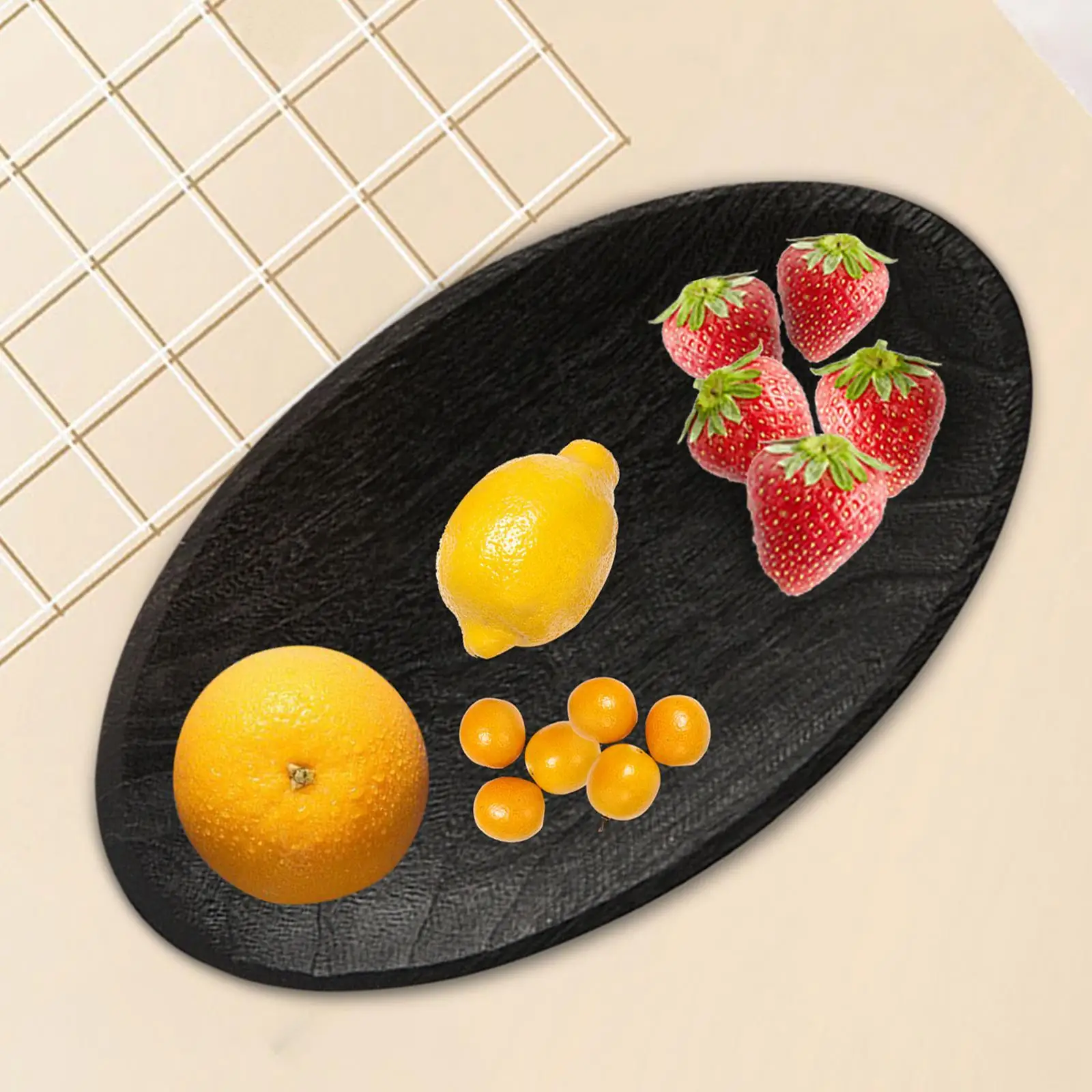 

Wooden Fruit Tray Rustic Candle Holder Tray for Celebration Home Anniversary