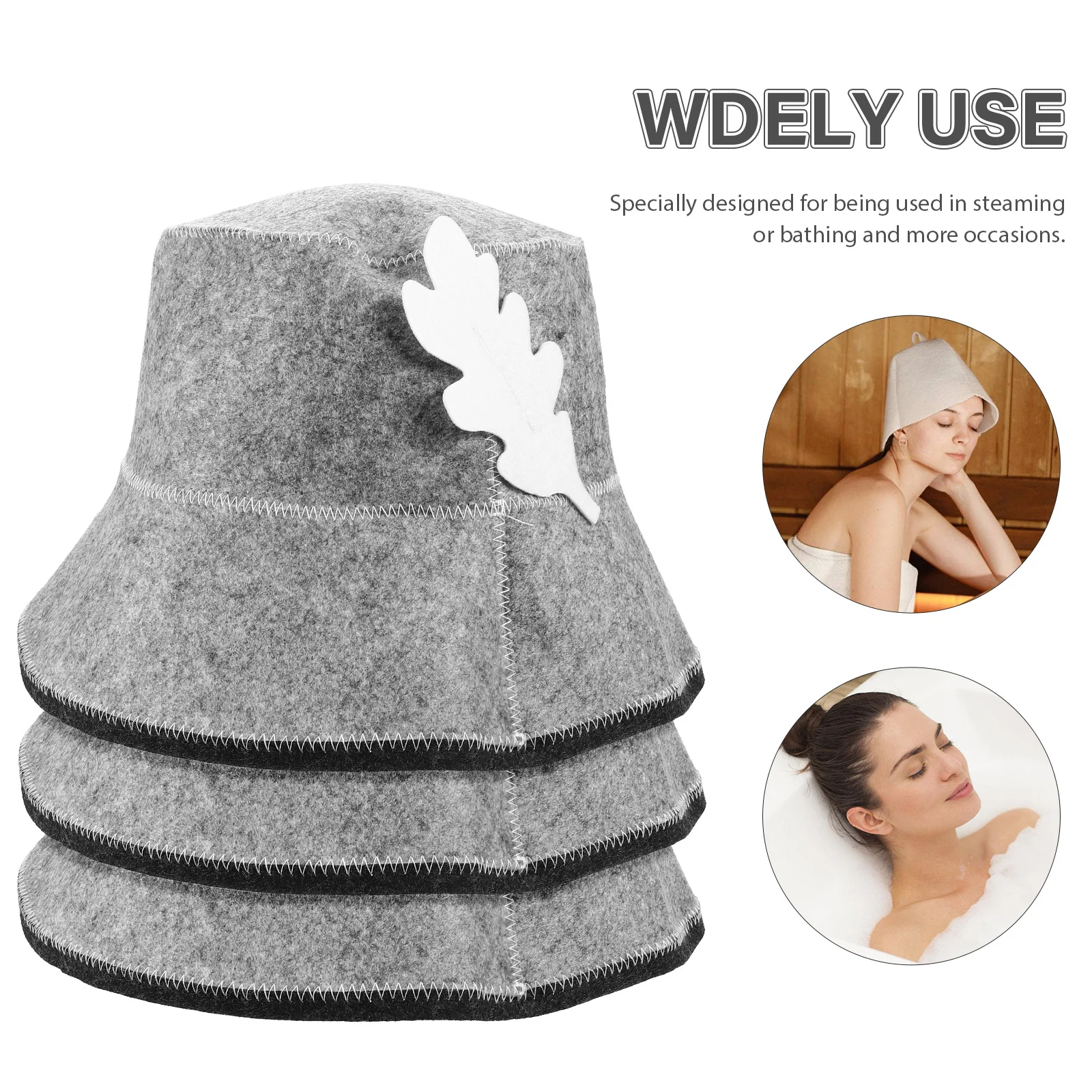 

Wool Felt Sauna Hat for Men Lightweight Portable Shower Cap for Bathing Anti Heat Hair Turban Quick Drying Towel