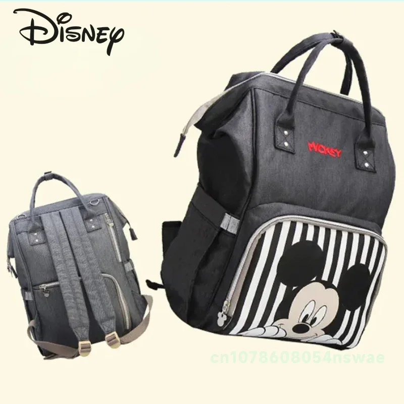 Disney Mickey Minnie's New Diaper Bag Backpack Luxury Brand Original Baby Diaper Bag Cartoon Cute Baby Bag High Quality